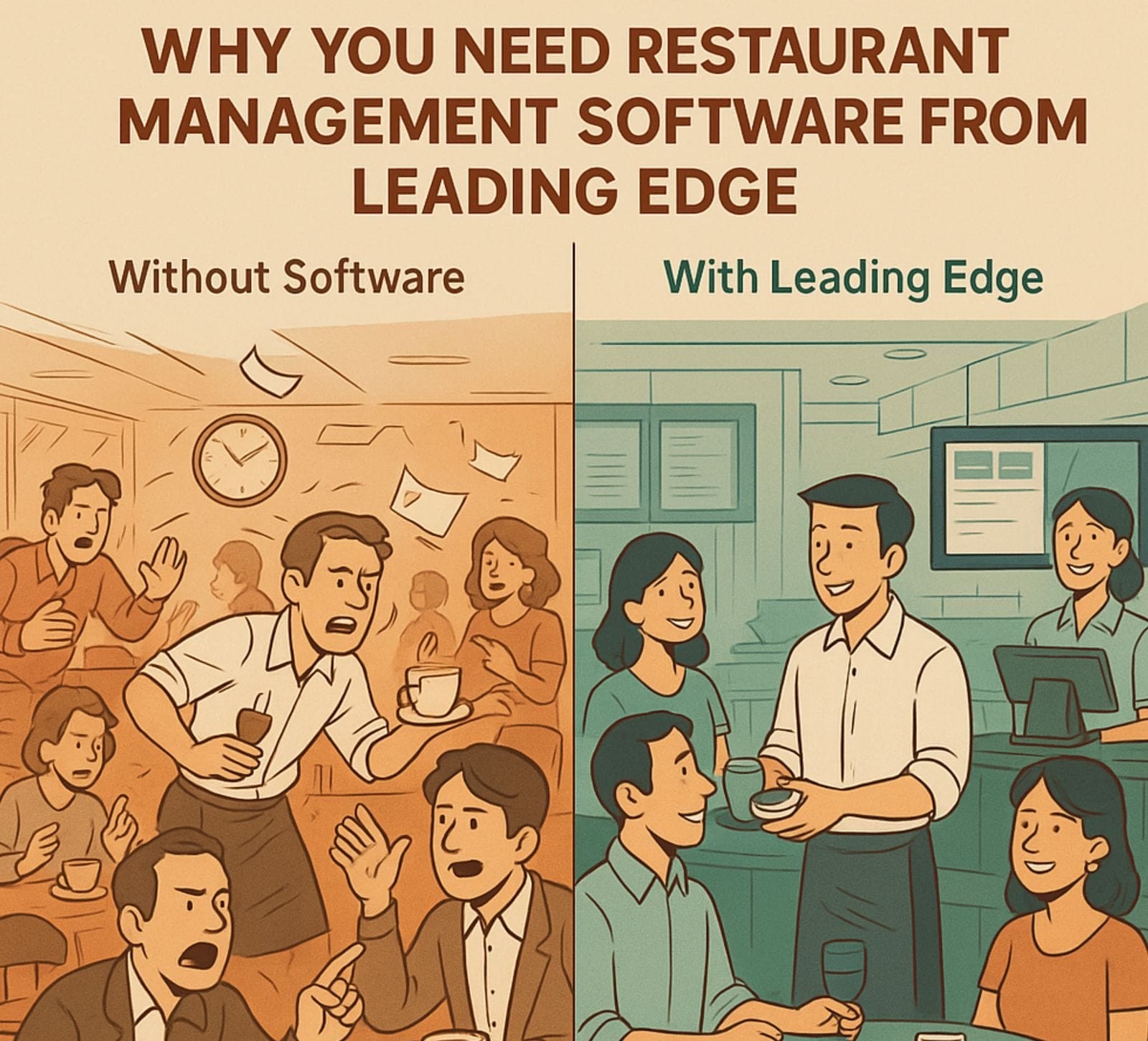 Without Software vs With Leading Edge Cafe OS